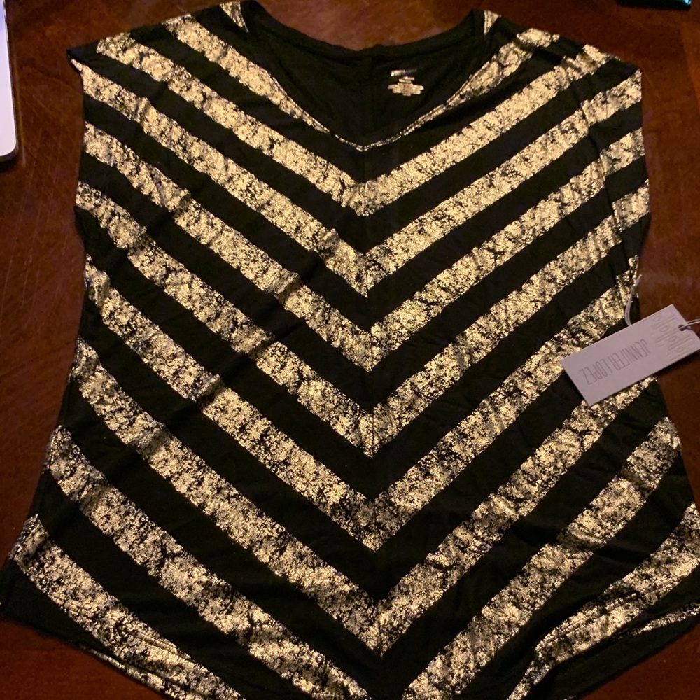 Gold and black striped top